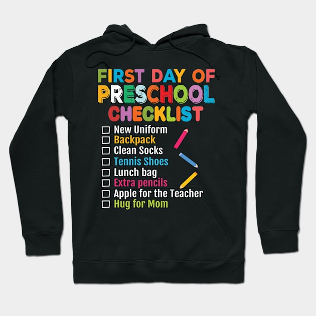 First Day of Preschool Teacher Student Back to School 2019 Hoodie by BestSellerDesign